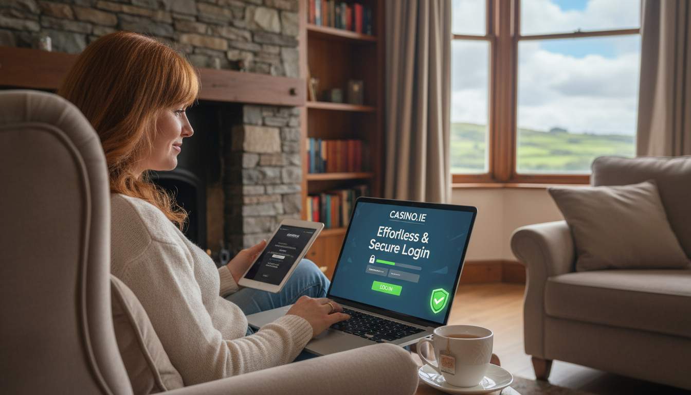 User logging into casino account